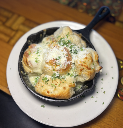 Cheesy Skillet Garlic Knots
